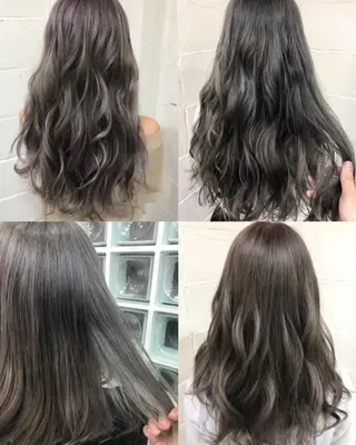 ロング カラー ササ キのヘアスタイル
