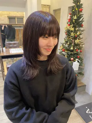カラー 似合わせレイヤー、 透けカラー/杉本花のヘアスタイル
