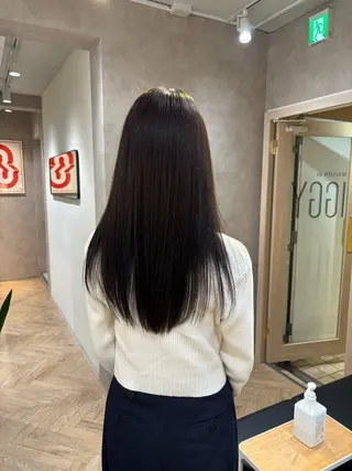 セミロング ヘアアレンジ hai.moe/ 透明感カラー/恵比寿のヘアスタイル