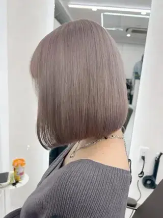 カラー セミロング 女性専用サロン梅田 髪質改善カラーakiのヘアスタイル