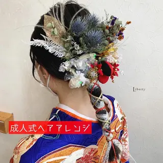 セミロング カラー ヘアアレンジ メンズ指名多数!! 田島史也のヘアスタイル