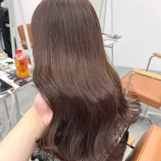セミロング カラー ヘアアレンジ ブリーチなしカラー /新百合ヶ丘/安形翔のヘアスタイル