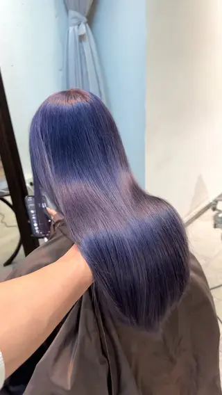 ロング カラー パーマ ヘアアレンジ メンズ ブリーチカラー🤍 颯馬🐈‍⬛のヘアスタイル