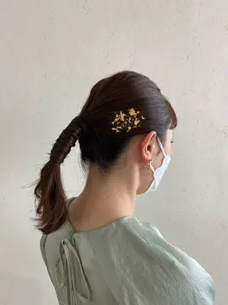 セミロング ヘアアレンジ 詩織 🌿のヘアスタイル