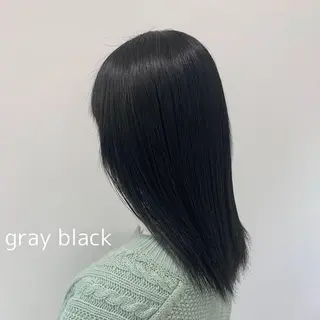 セミロング カラー 髪質改善カラー&TR 縮毛矯正/弱酸性矯正のヘアスタイル