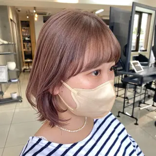 ミディアム 顔周りの垢抜けヘア 立山愛梨のヘアスタイル