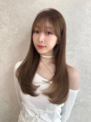 ミディアム 大人っぽ🪽顔まわり ×韓国レイヤー🪽のヘアスタイル