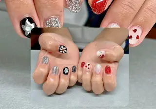 ネイル tsumeya ゆるかわ手描きネイルのネイルデザイン