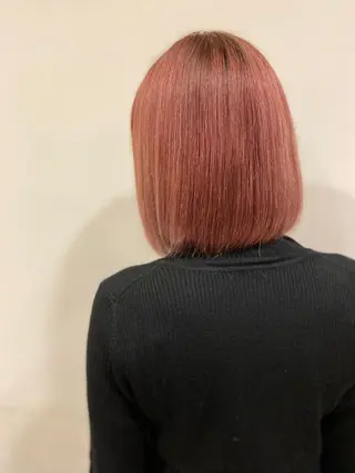 ミディアム カラー aini上本町 吉元直明のヘアスタイル