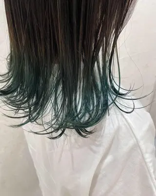 セミロング カラー 斉藤 貴也のヘアスタイル
