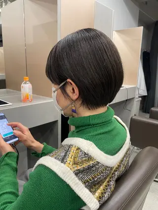 ショート カラー 表参道🌿赤み消し カラー/チナツのヘアスタイル