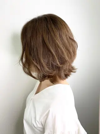 ミディアム 【清瀬】パサツキ 広がり改善川合剛史のヘアスタイル