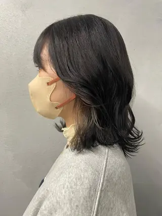 ミディアム カラー パーマ ヘアアレンジ メンズ キッズ ネイル #tag 田島 純奈のヘアスタイル