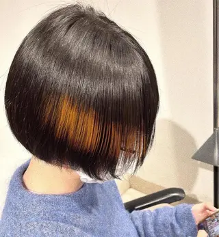 ショート カラー スキバサミを使わない カット🌼唯🌼のヘアスタイル
