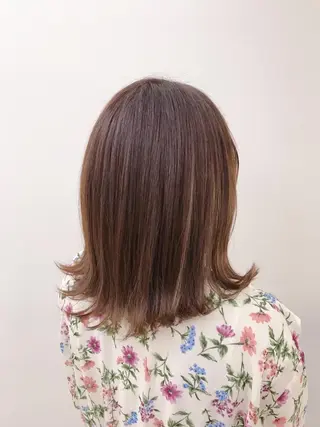 ミディアム カラー ブリーチカラー/ 岩破瑞希のヘアスタイル
