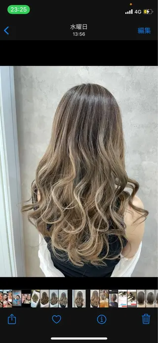 セミロング カラー ヘアアレンジ 🍑🧋ハイトーン 暖色カラーlucaのヘアスタイル