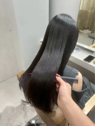 ロング カラー SLASHスラッシュ 古閑ななのヘアスタイル