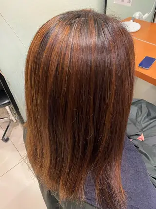 ミディアム カラー たき えりかのヘアスタイル