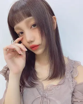 セミロング カラー ヘアアレンジ lani ブリーチ /ダブルカラーのヘアスタイル