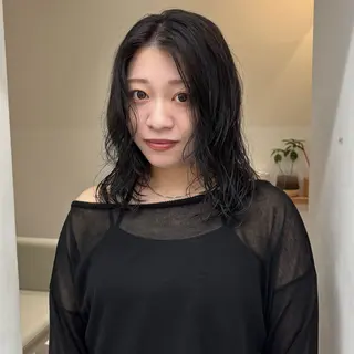 ミディアム 盛れる透明感カラー・ momokaのヘアスタイル