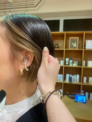 カラー 大人可愛い♡コテ巻き パーマ🌼杉田 萌恵のヘアスタイル