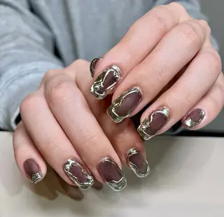 ネイル kazane長さだし フィルイン持ち込みのネイルデザイン