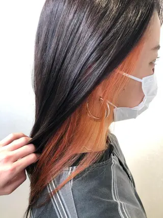 ロング カラー 店長　濱口 花菜　美髪整形のヘアスタイル