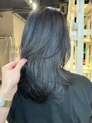 ミディアム ✨透明感カラー/縮毛 恵比寿HAYATO✨のヘアスタイル