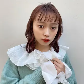 ミディアム カラー 🪭risa 暖色/レイヤー🪭のヘアスタイル