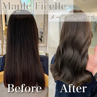 ロング カラー ブリーチなし✨艶髪 カラー𓃲YAGIのヘアスタイル