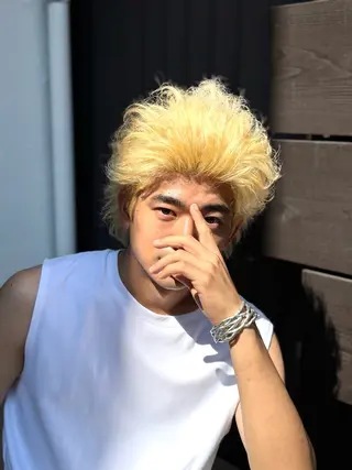 ショート カラー メンズ RAIA💎ケア ブリーチ&パーマ💎のヘアスタイル