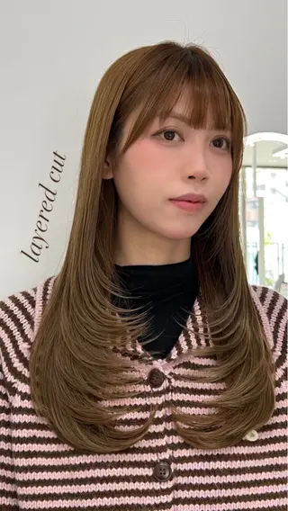 ロング 透明感カラー🍃 レイヤースタイル✨葵のヘアスタイル