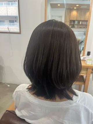 ミディアム カラー 三島 有佳里のヘアスタイル