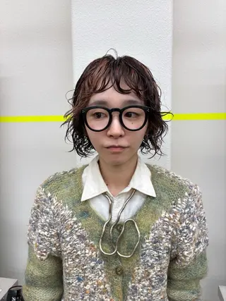 ショート パーマ 原田 穂真のヘアスタイル
