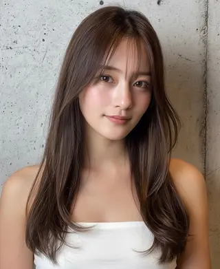 ロング ⭐️韓国髪質改善 レイヤー⭐️亀山努のヘアスタイル