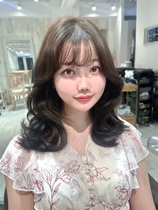 セミロング カラー ヘアアレンジ レイヤーカット ✨️進藤ひかりのヘアスタイル