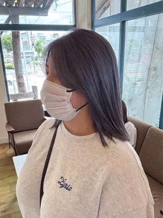 ミディアム カラー ヘアアレンジ musée 柱店のヘアスタイル