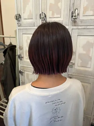 ショート カラー ルプラボウ/中村潤菜 /ボブヘアのヘアスタイル