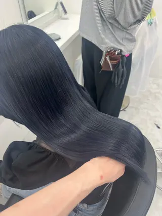 ロング カラー 💖似合わせカラー レイヤー💖縮毛矯正のヘアスタイル