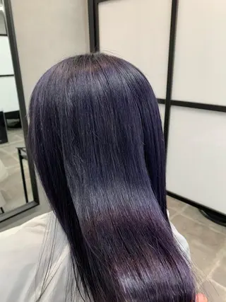 セミロング カラー 菊地 旬のヘアスタイル