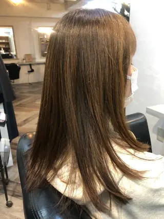 ロング カラー 庭山 理沙のヘアスタイル