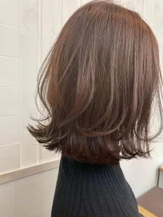 ミディアム カラー パーマ N° jemica 札幌のヘアスタイル