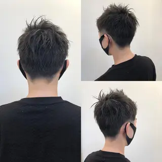 メンズ ツノガイ エリのヘアスタイル