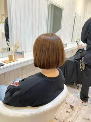ショート カラー 佐藤史哉* 韓国レイヤー赤み除去のヘアスタイル