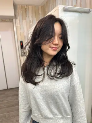 ロング カラー KEIGO/ ベージュカラーのヘアスタイル