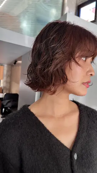 ショート パーマ トレンドパーマ☝️ 🌱ショート/緒方椋のヘアスタイル