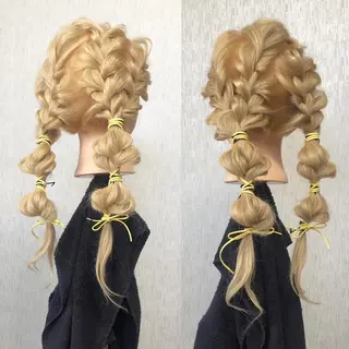 ヘアアレンジ ツノガイ エリのヘアスタイル