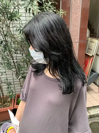 セミロング カラー ヘアアレンジ 🫧透明感カラー/ ボブ/小笠原汐海🪽のヘアスタイル