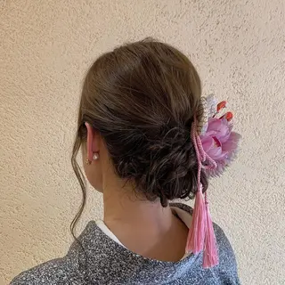 ミディアム カラー パーマ ヘアアレンジ ネイル マツエク・マツパ ボブ/レイヤー/ nanamiのヘアスタイル