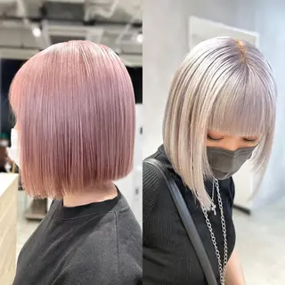 ショート カラー ハイトーン×レイヤー ／遠藤将太のヘアスタイル